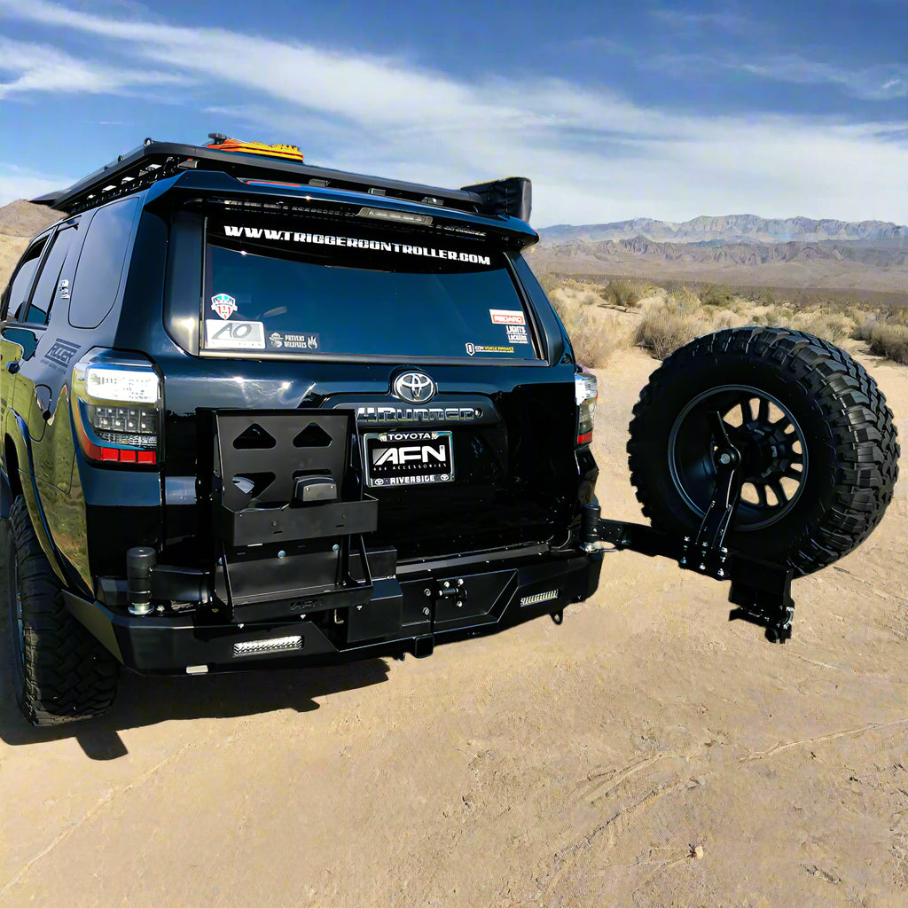 AFN 4x4 Accessories 48002651 Rear Bumper w/ Wheel Carrier & Jerrycan Holder for Toyota 4Runner 2018-2024