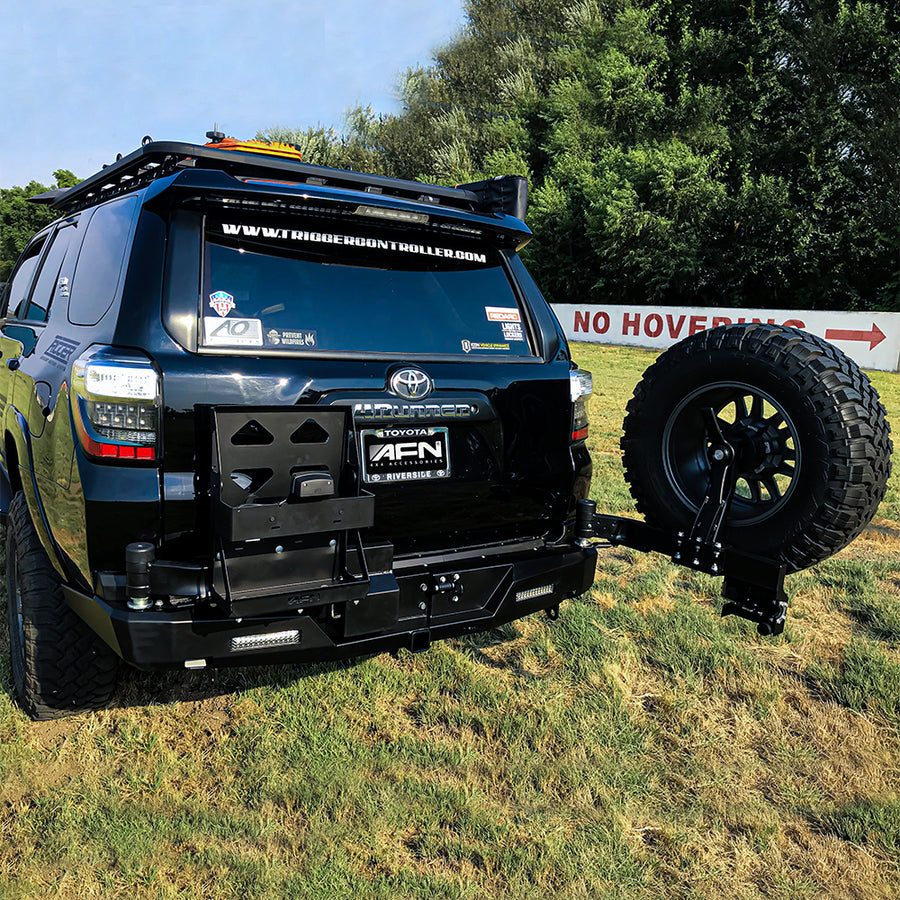 AFN 4x4 Accessories 48002651 Rear Bumper w/ Wheel Carrier & Jerrycan Holder for Toyota 4Runner 2018-2024