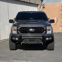 Thumbnail for 48002854 | Front Bumper with Fog Lights | Ford F-150 2021-Current, featuring a rugged design and durable construction