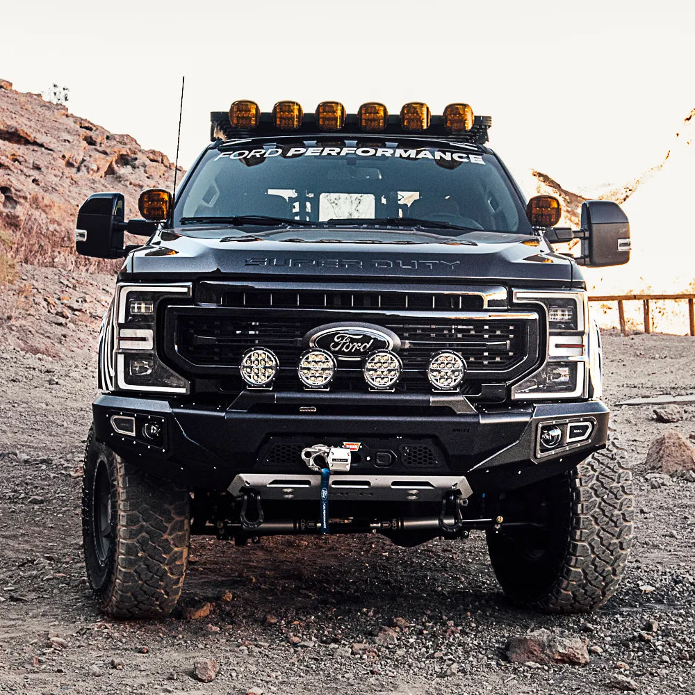 AFN 4x4 Accessories 48002775 | Front Bumper w/ Fog Lights | Ford F250 Superduty 2017- Current in rugged terrain