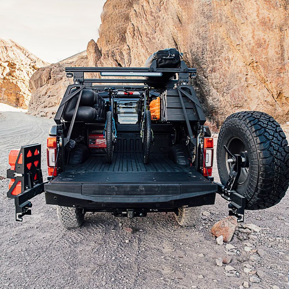 AFN 4x4 Accessories 48002781 | Rear Bumper with Wheel carrier and Jerrycan-holder | Ford Superduty F-250, F-350
