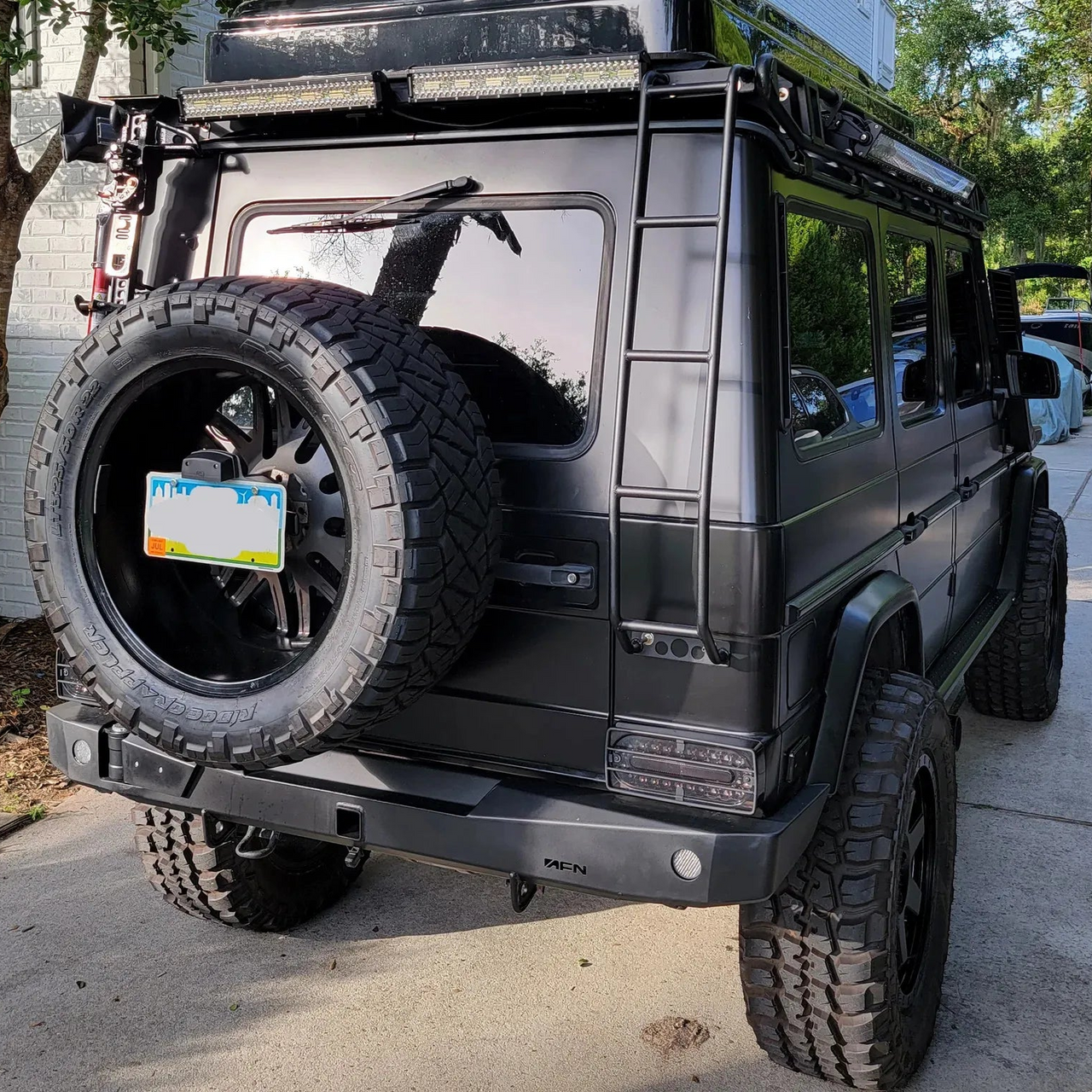 AFN 4x4 Accessories 48002556 | Rear bumper w/ wheel carrier | Mercedes G Wagen for enhanced durability and style